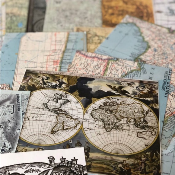 MAP Paper 20PC Ephemera, Craft ATLAS, Scrapbook